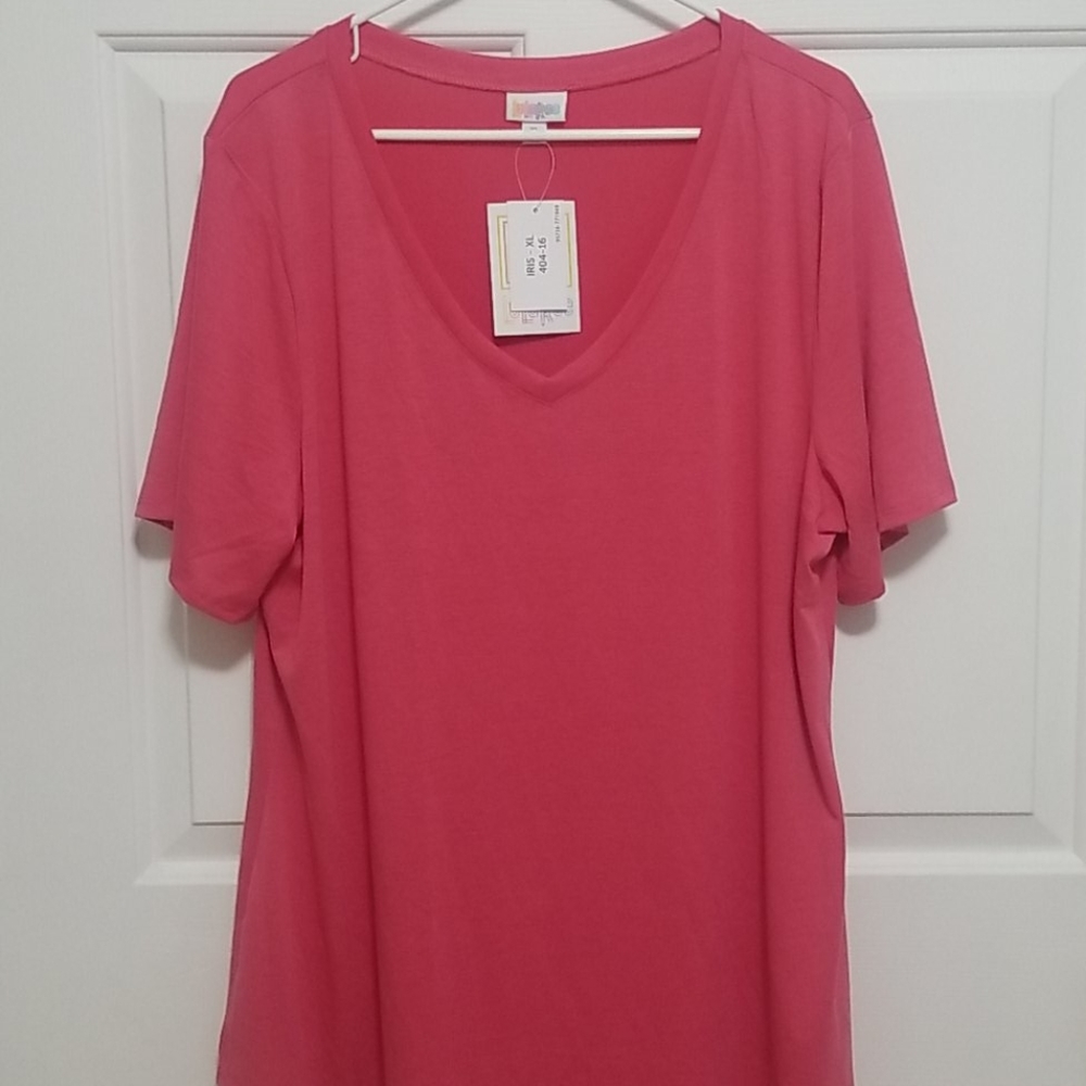 NWT Lularoe Solid PINK XL Iris top